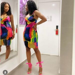 Multicolored cami dress